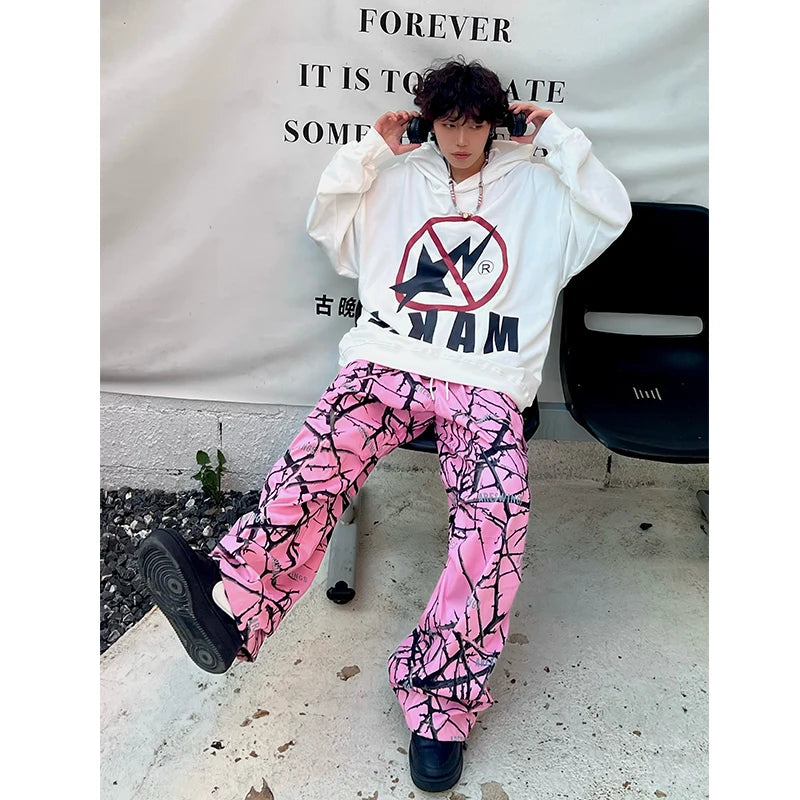 Pink Thorn Camouflage Cargo Pants