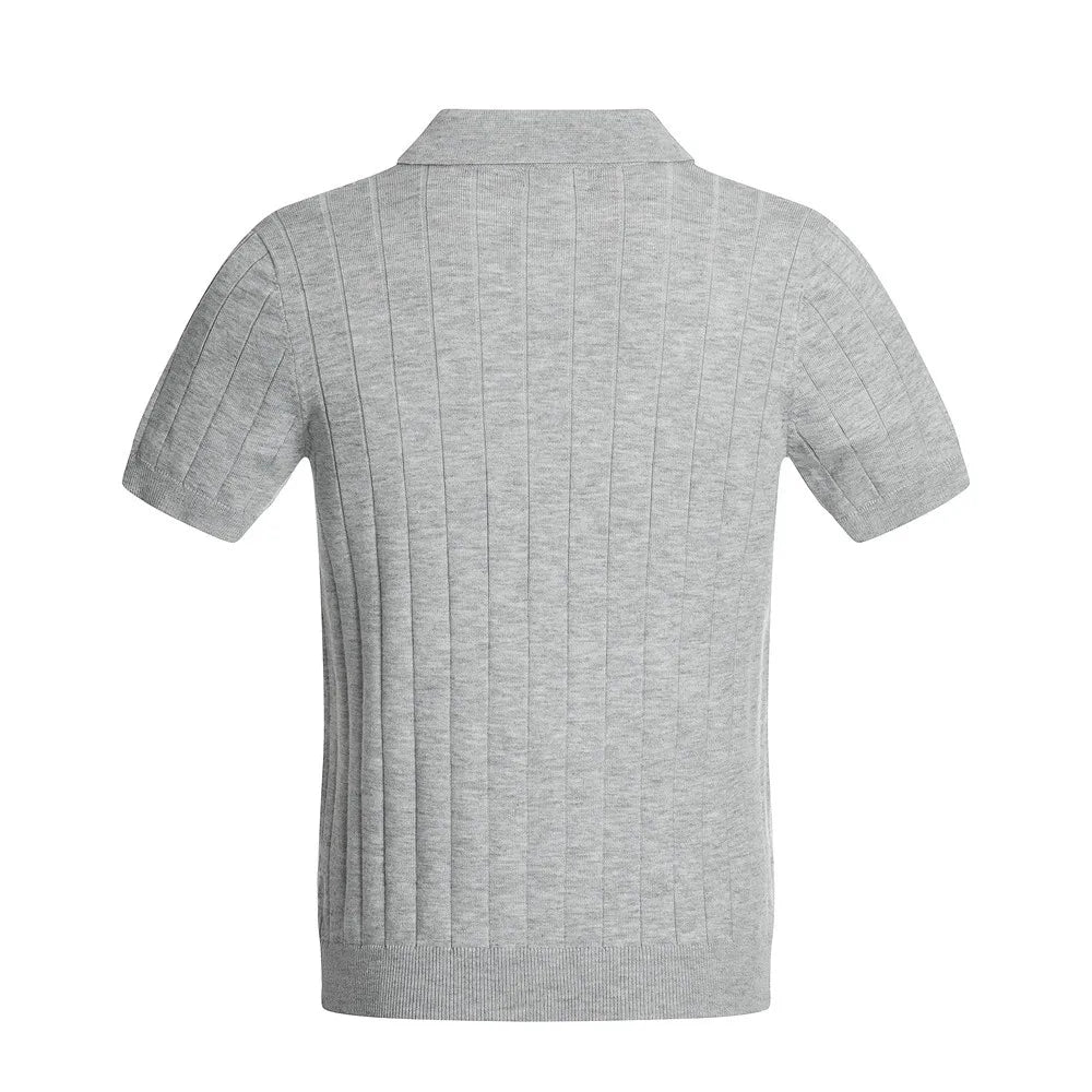 Minimalist Knitted Short Sleeve T-Shirt