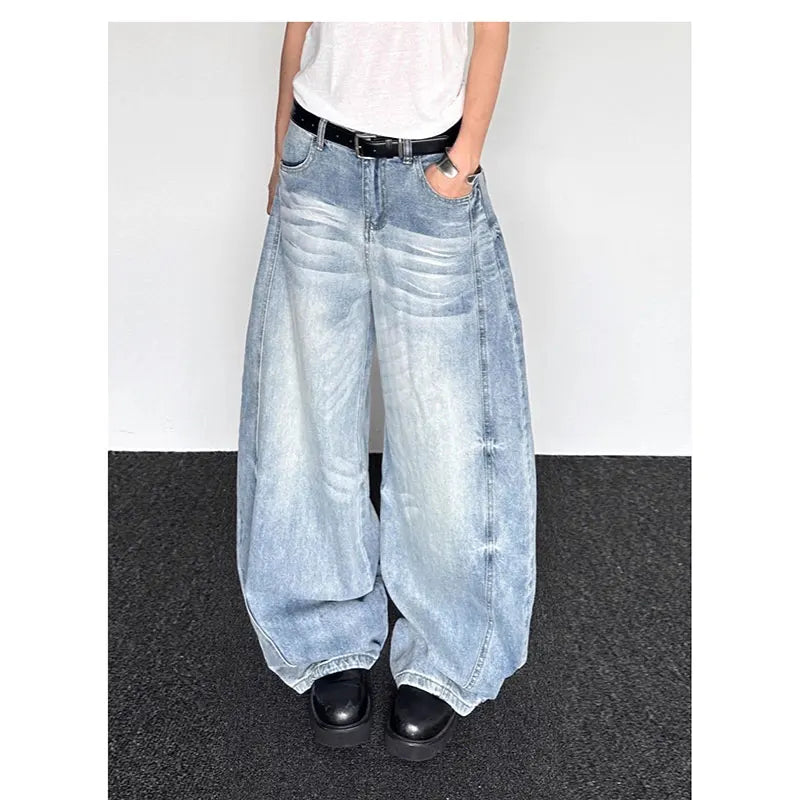 Vintage Japanese Style Blue Boyfriend Jeans