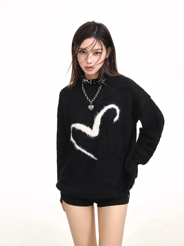 Cozy Knitted Mohair Sweater for Autumn