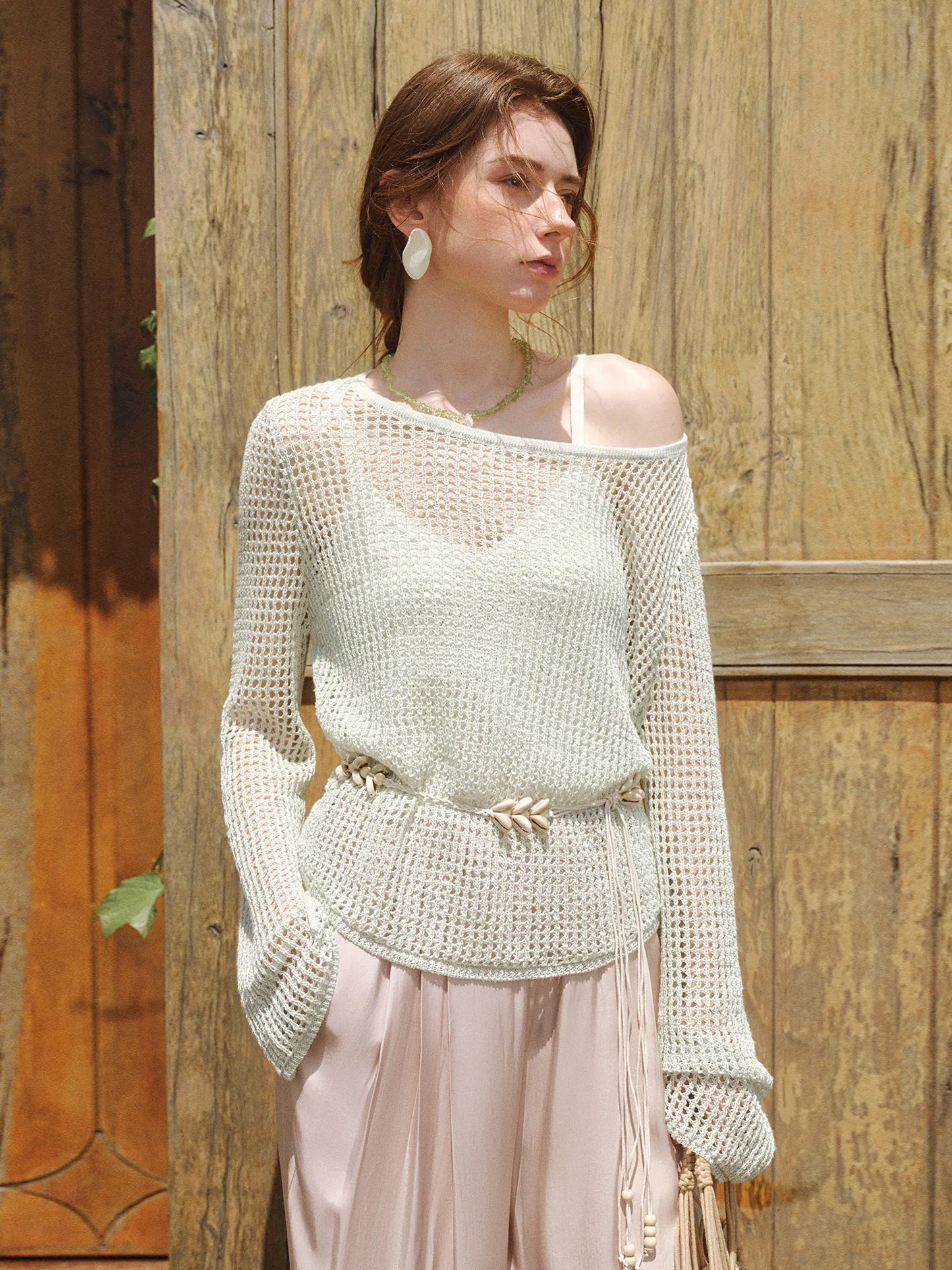 Relaxed Knit Overlay Cardigan for Summer