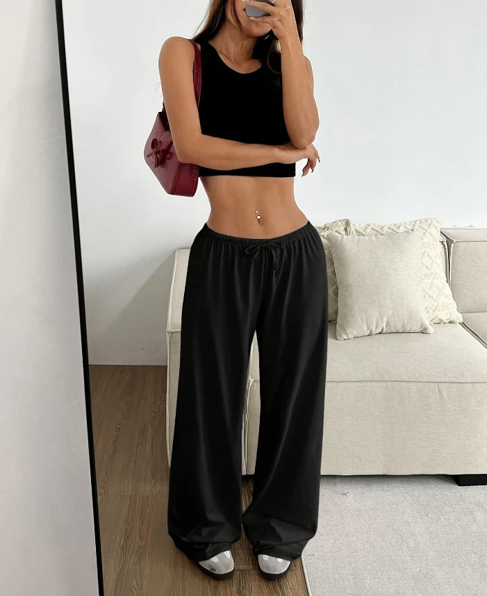 Comfy Loose Fit Elastic Waist Pants
