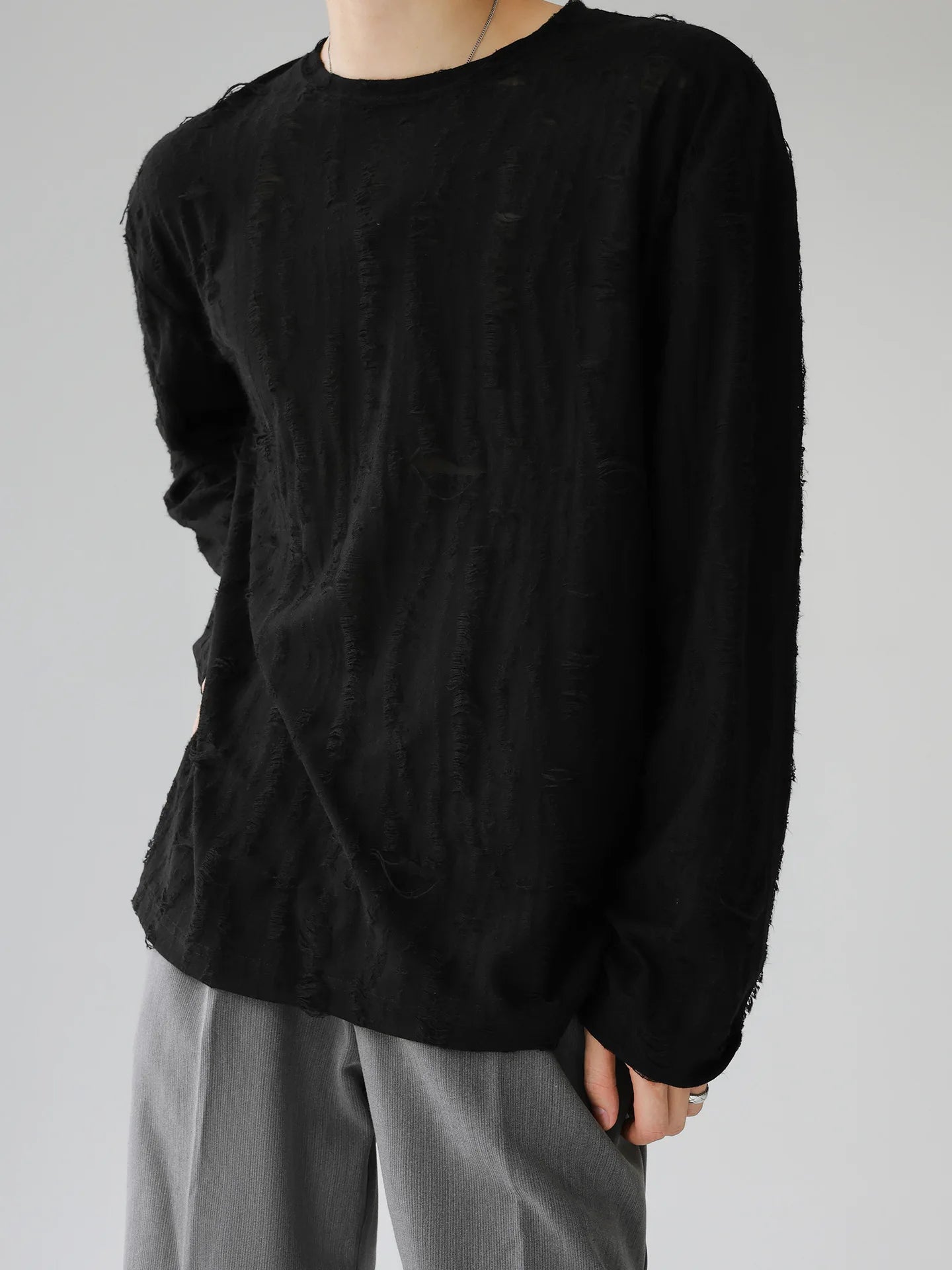 Retro Distressed Aesthetics Long Sleeve T-Shirt