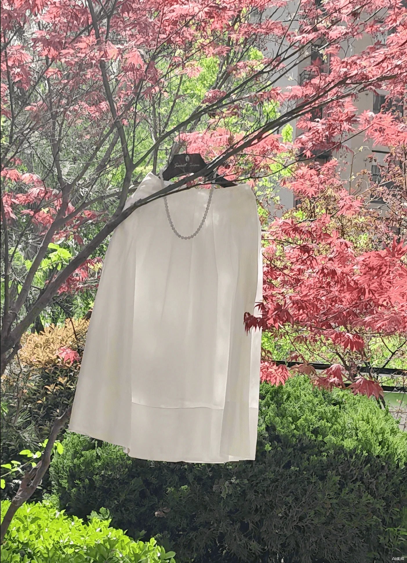 Fluffy Green Retro French Umbrella Skirt