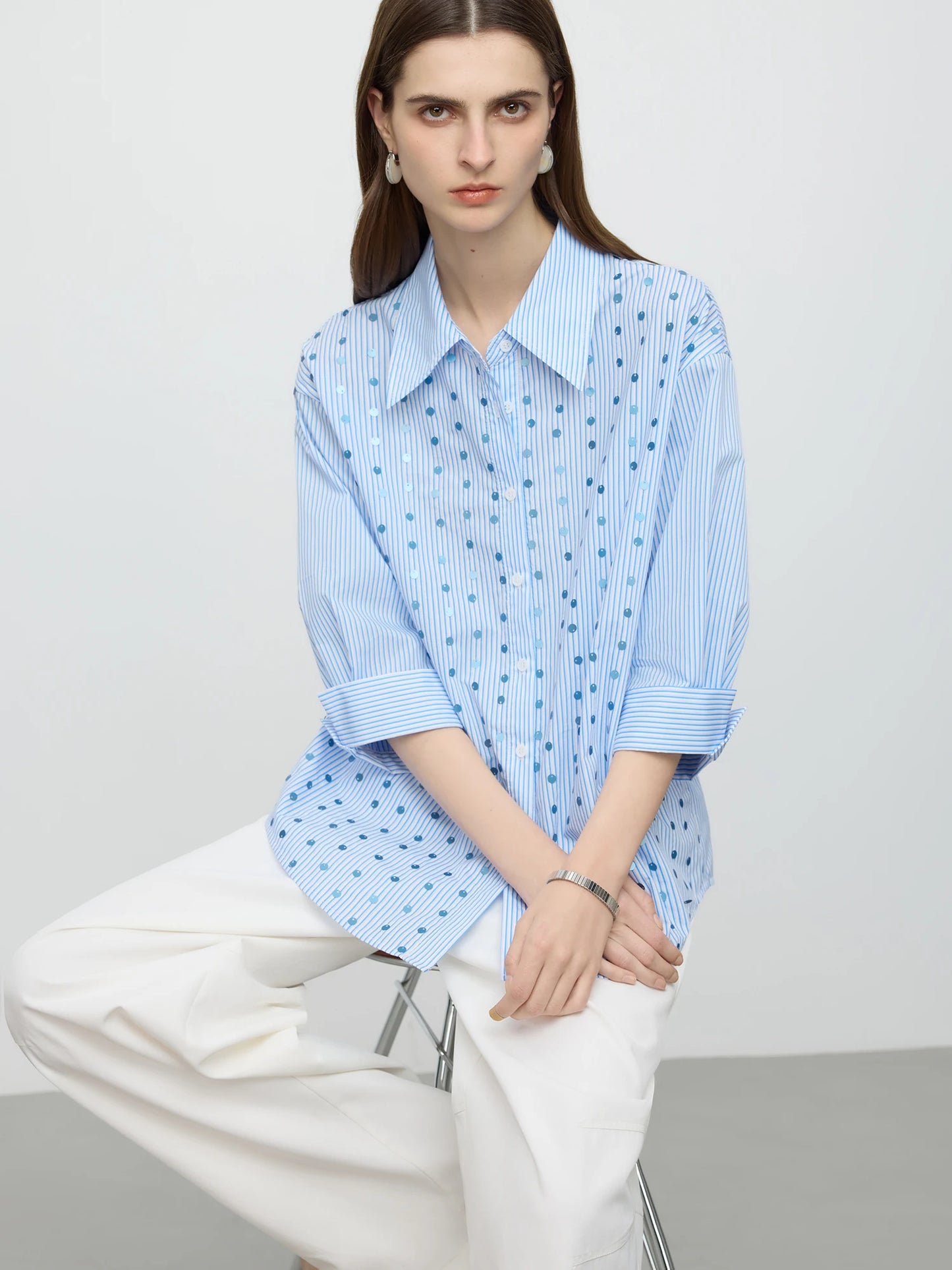 Elegant Sequined Premium Shimmer Blouse