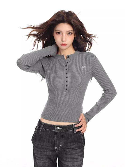 Cozy Knitted Round Neck Sweater Pullover