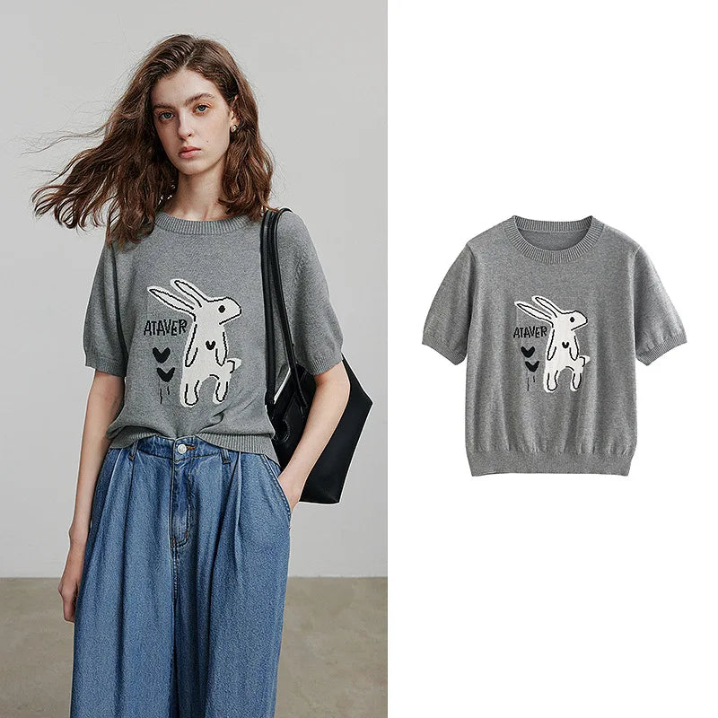 Chic Knit Short Sleeve T-shirt