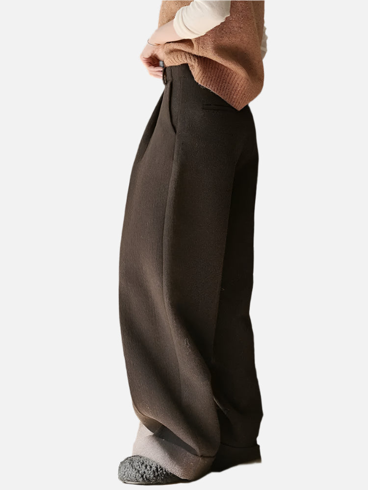 Cozy Wool Wide Leg Pants
