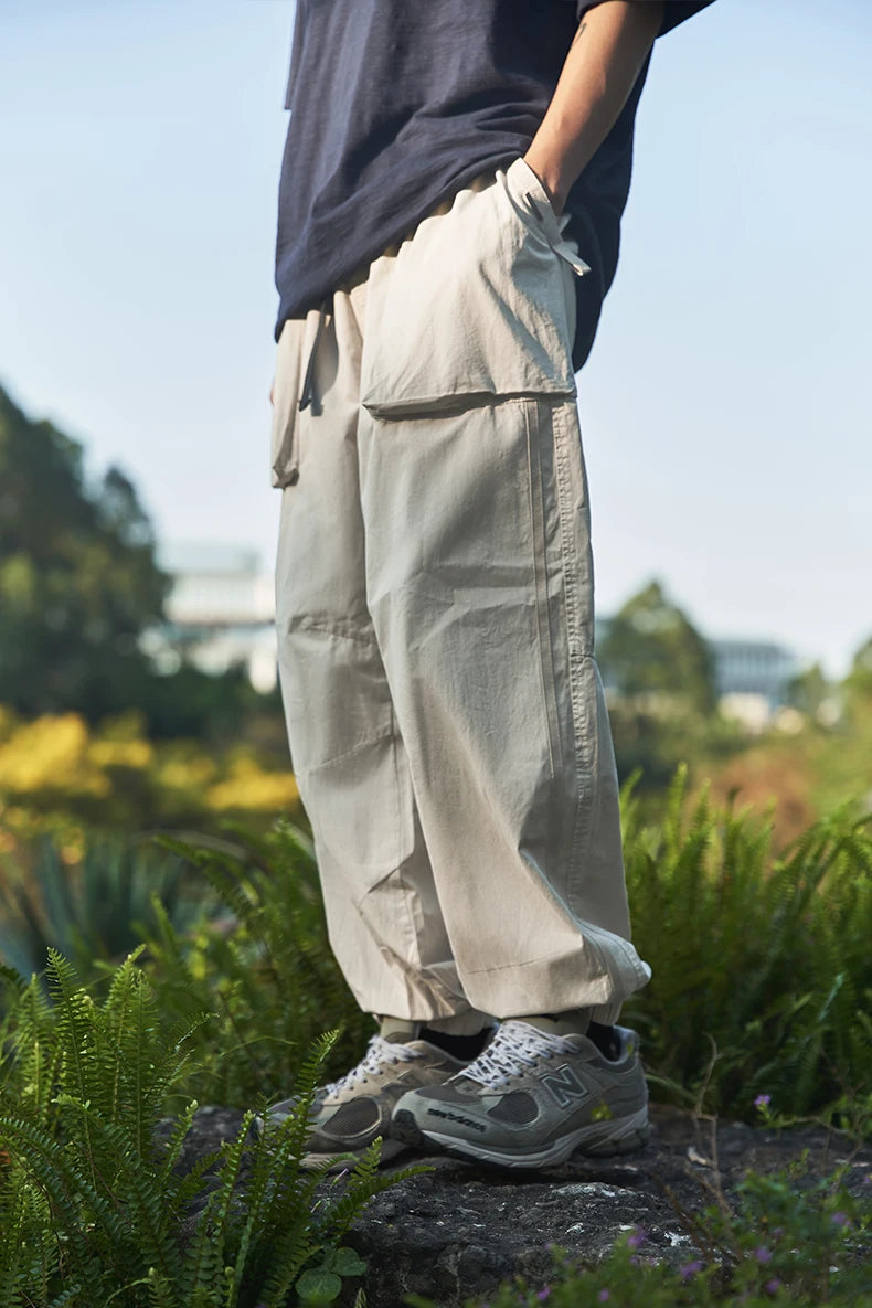 Elastic Waist Cargo Jogger Pants