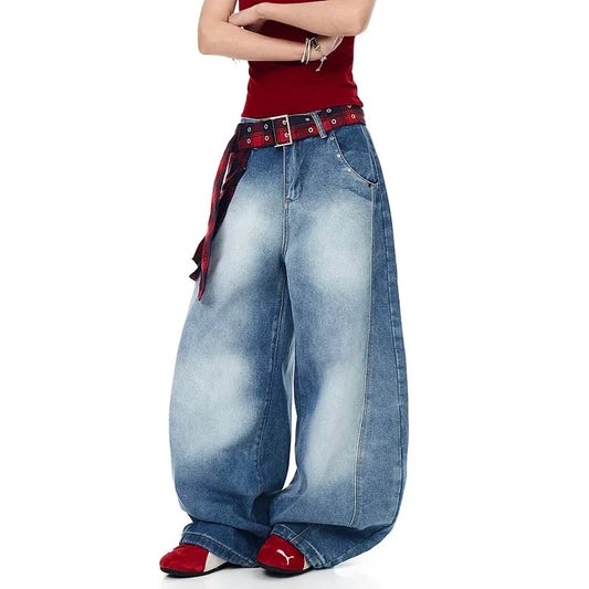 Light Blue Oversize Wide Leg Jeans