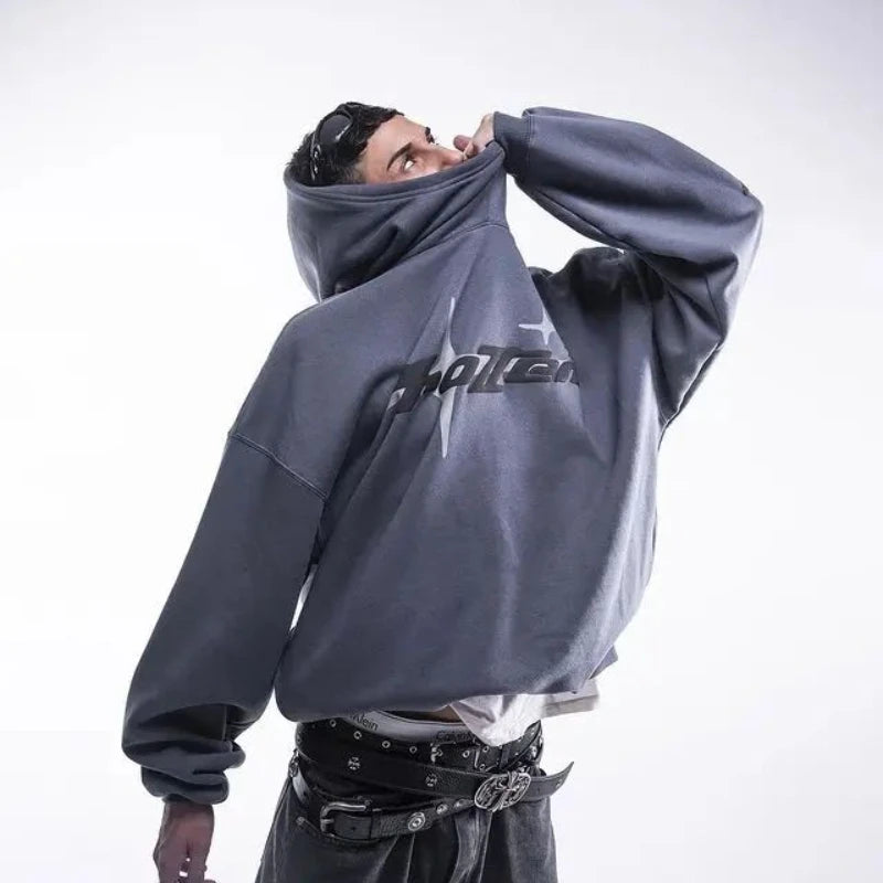 Bold Oversized Gothic Bubble Letter Hoodie