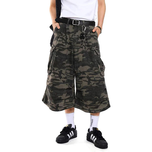 Vintage Camouflage Cargo Jeans Denim