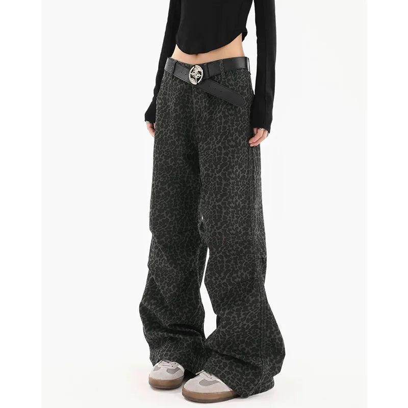 Retro Wide Leg Baggy Black Jeans