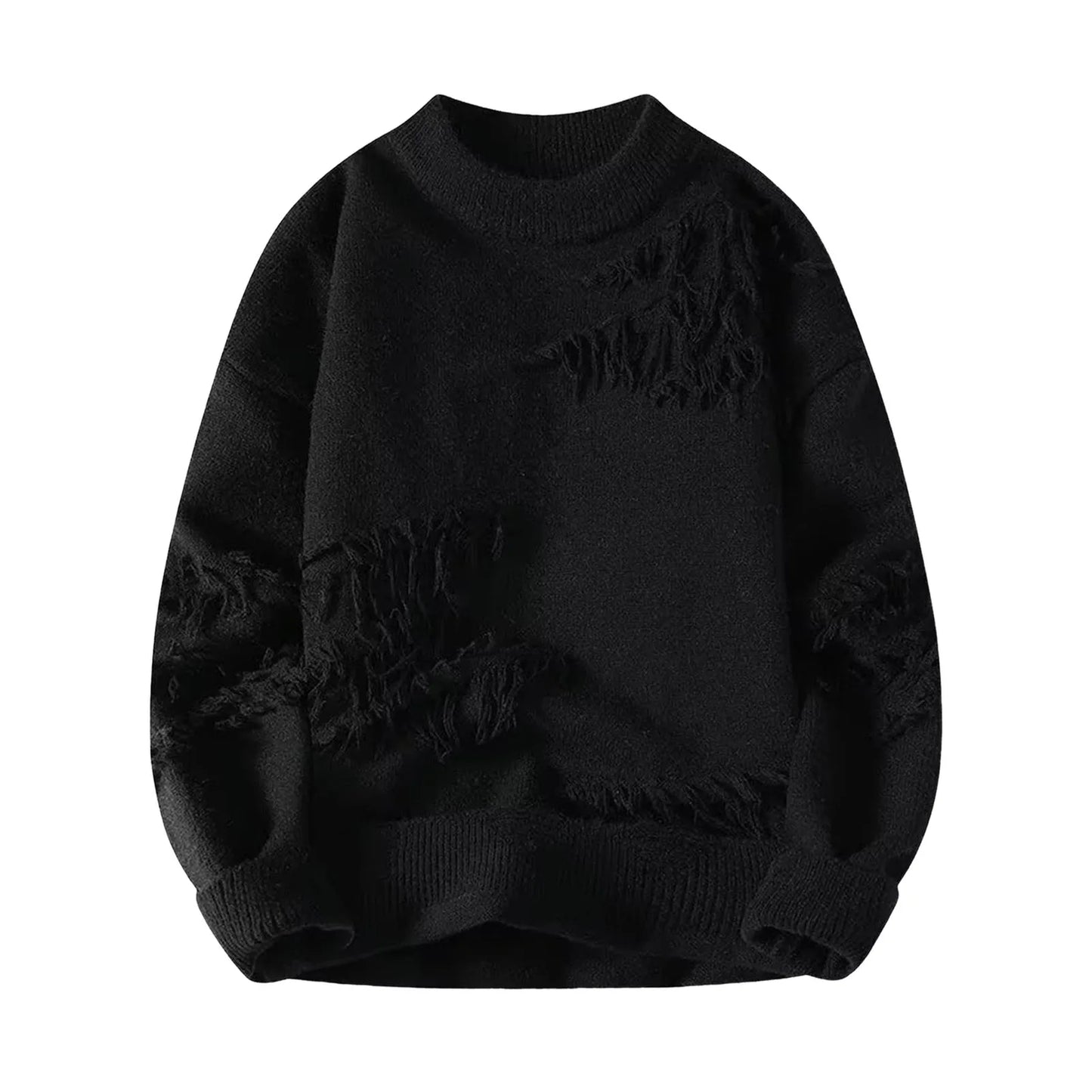 Ripped Knitted Hip Hop Sweater Pullover