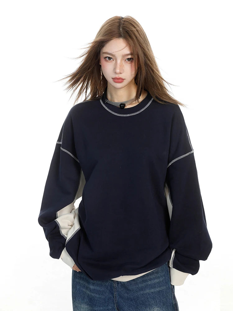 Retro Autumn Loose Long Sleeve Hoodies