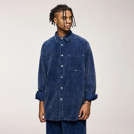 Vintage Faded Corduroy Long Sleeve Shirt