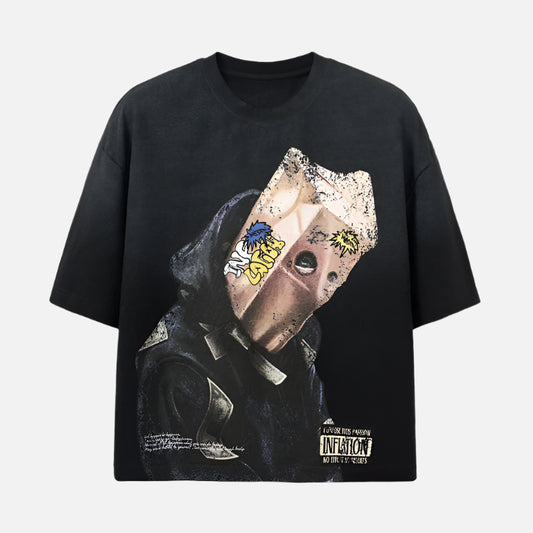 Vintage Distressed Graphic Oversized T-Shirt