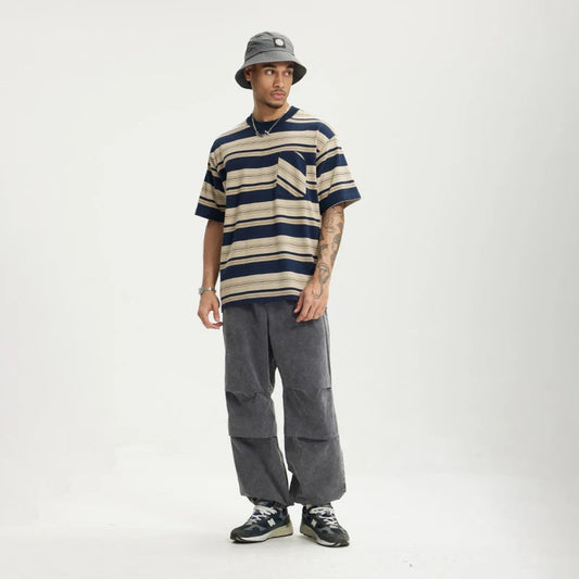 Washed Cargo Joggers Tapered Utility Pants