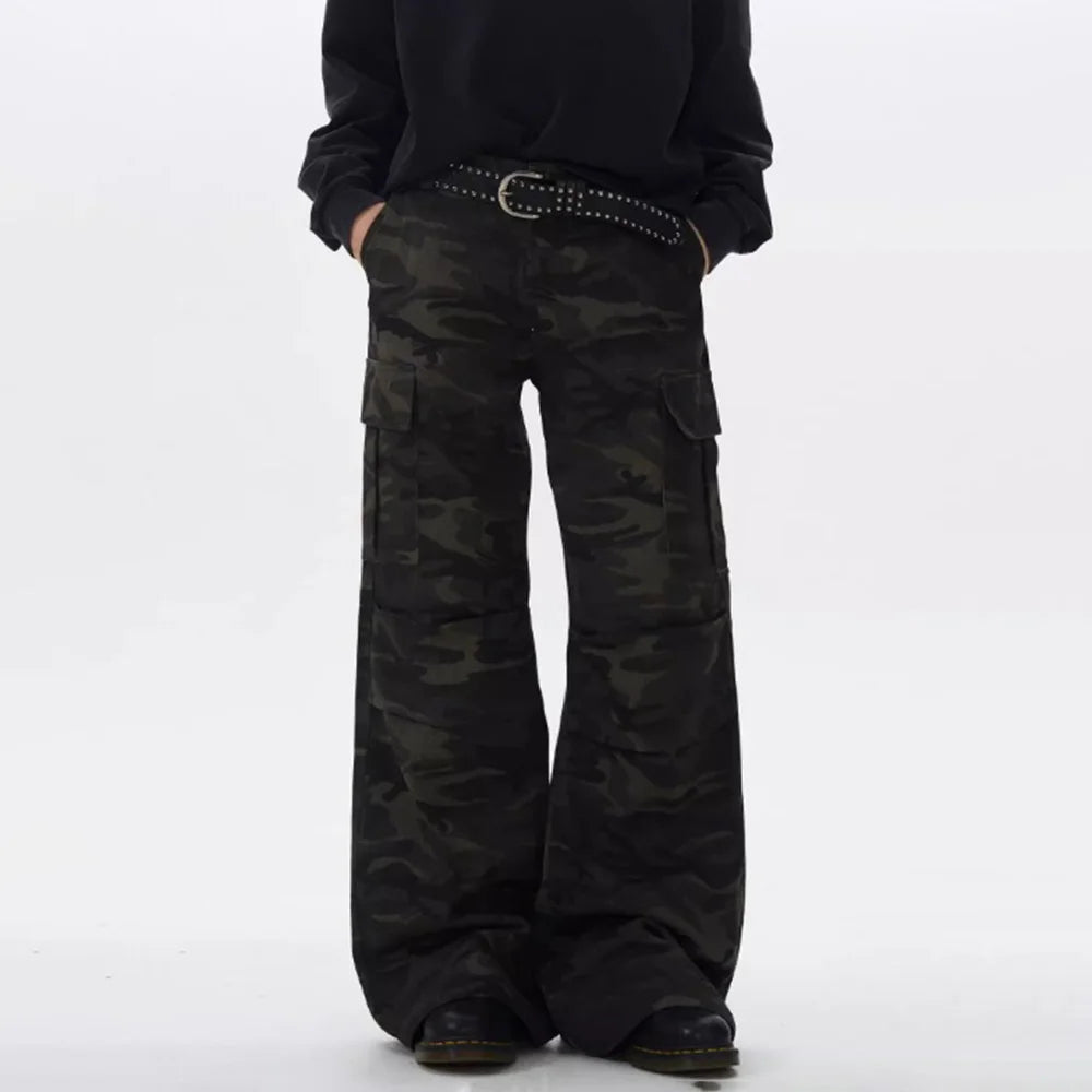 High Street Camouflage Baggy Jeans