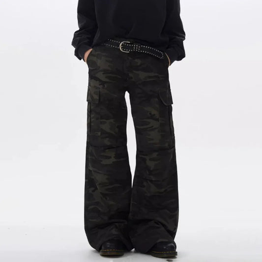 High Street Camouflage Baggy Jeans