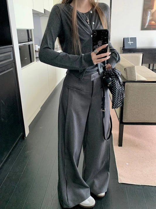 Modern Pleated Front Suit Trousers Pants
