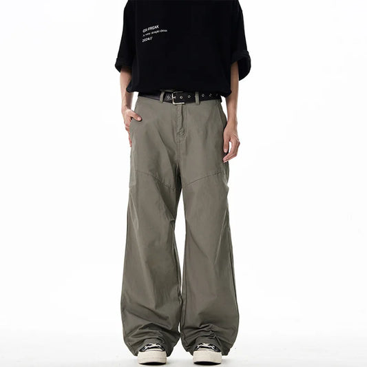 Lightweight Retro Pleated Parachute Pants