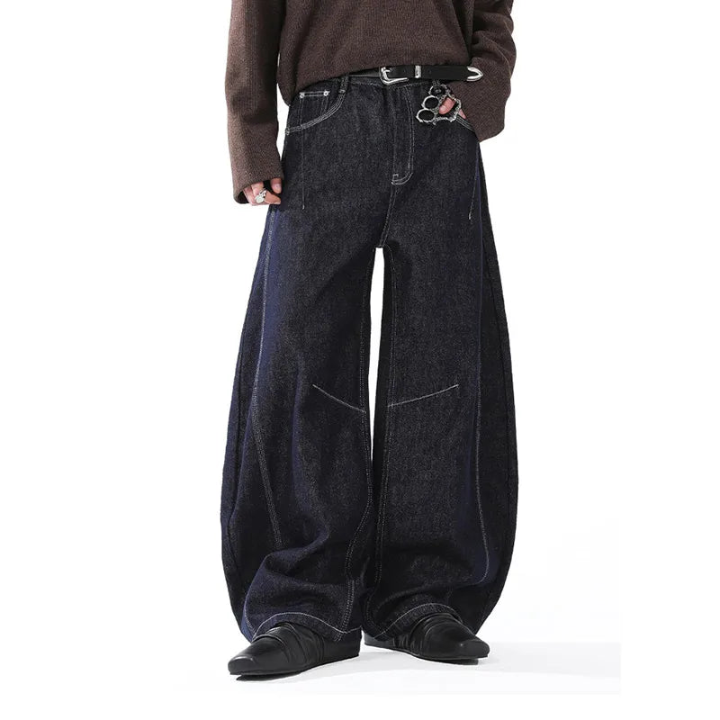 Retro Oversize Ripped Denim Jeans