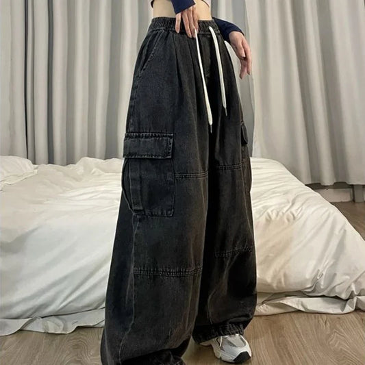 Vintage Blue Cargo Jeans