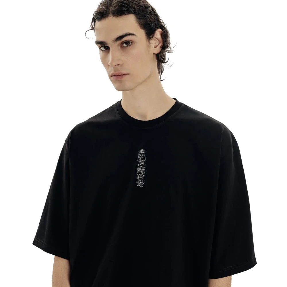 Oversized Graphic Print Cotton Goth T-shirt