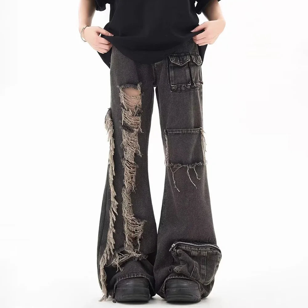 Vintage Ripped Loose Hip Hop Jeans
