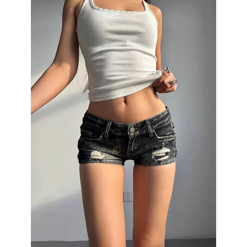 Sexy Korean Low Waist Denim Shorts