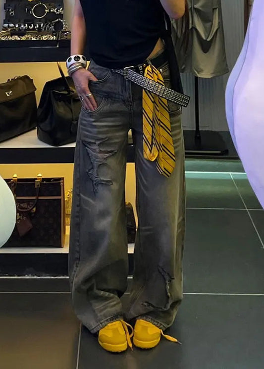 Baggy High Waist Black Denim Jeans