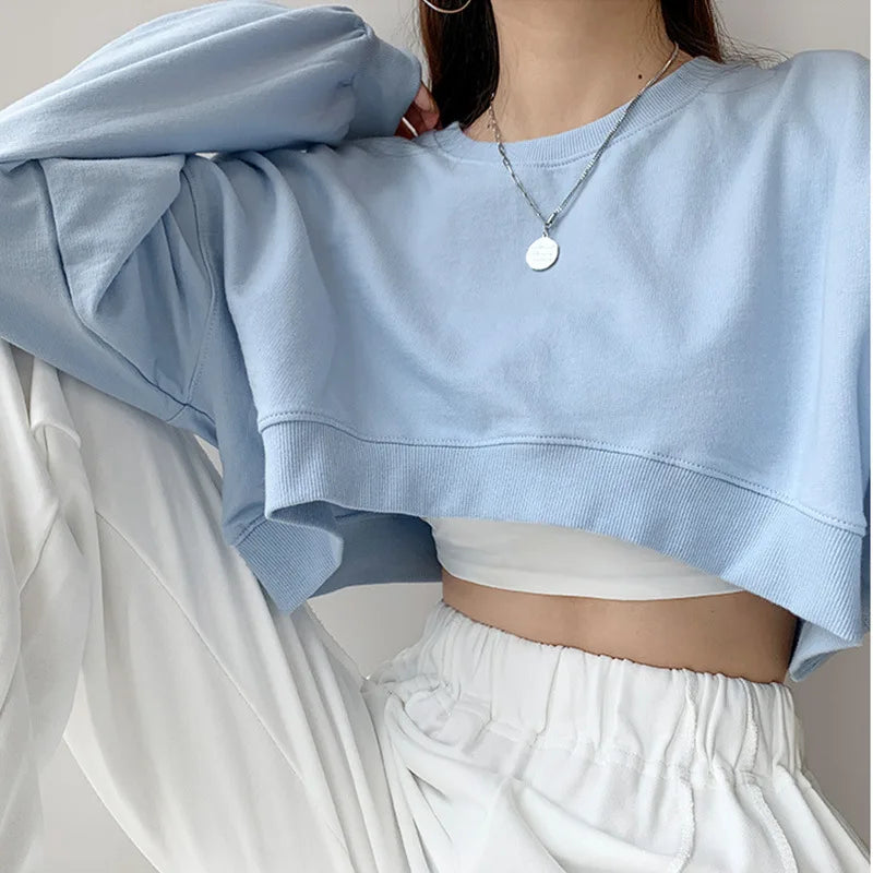 Stylish Korean Sweatshirts Women Loose Shirt