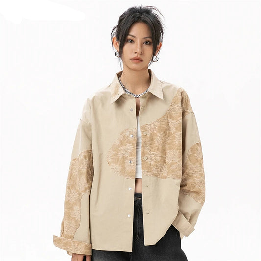 Luxury Stylish Patchwork Blouse Trend Shirt