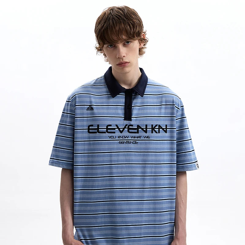 High Quality Stripe Letter Printed T-Shirt