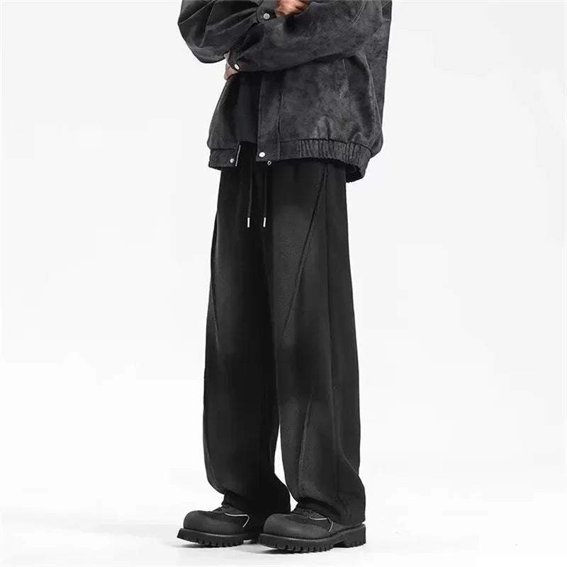 Autumn Pleated Straight Pants