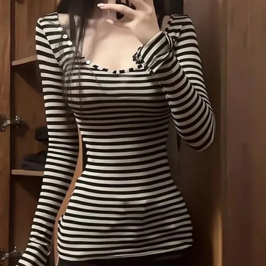 Striped Slim Fit Long Sleeve T-Shirt