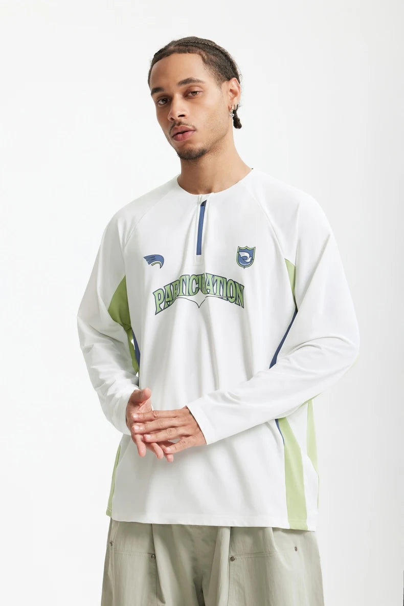 Retro Color Block Long Sleeve T-Shirt