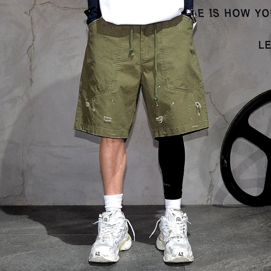 Army Green Cargo Shorts
