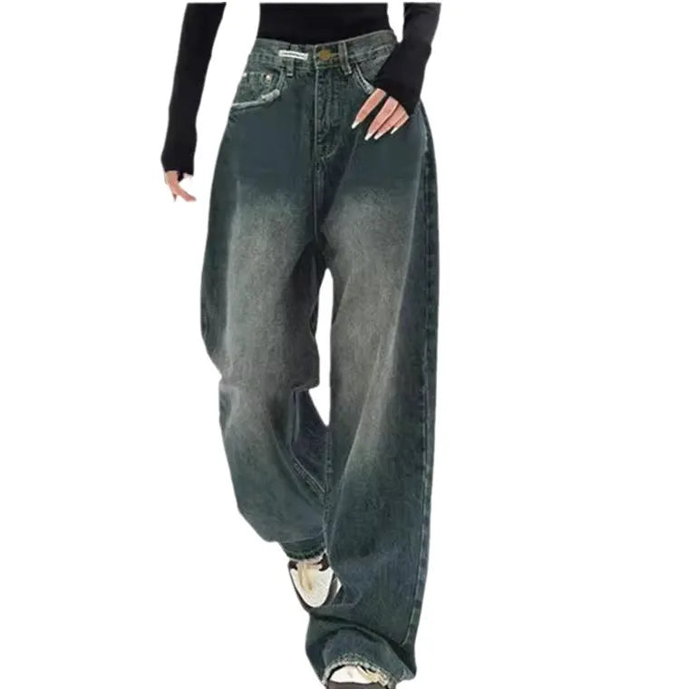 High Waist Wide Leg Denim Jeans