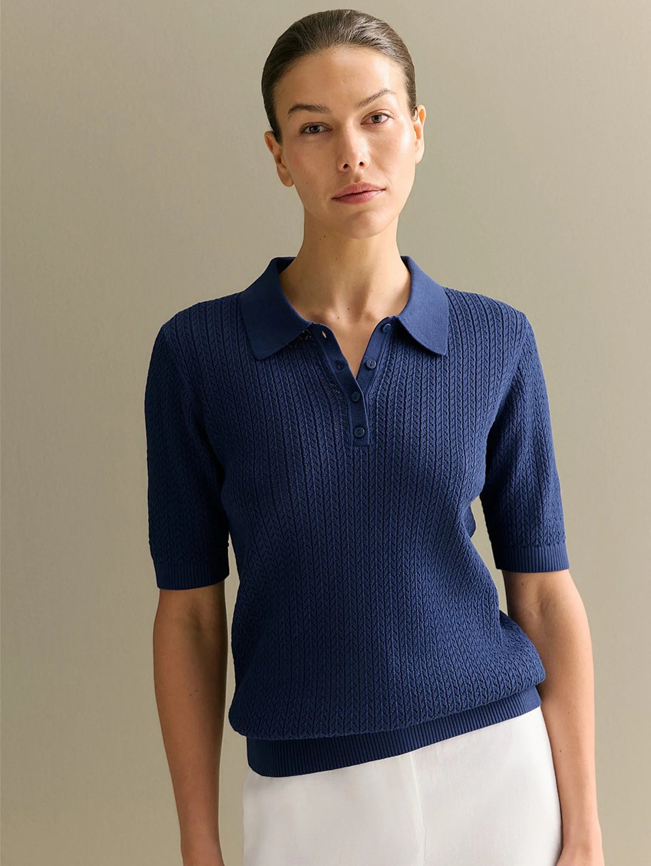 Modern Loose Knit Short Sleeve T-Shirt