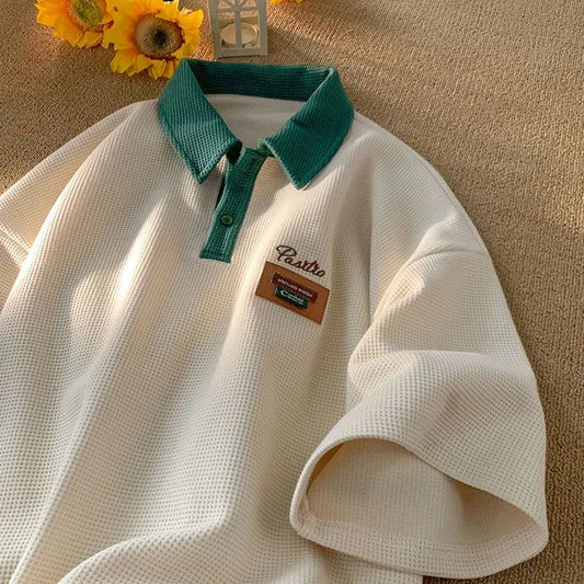 Vintage American Waffle Polo T-Shirt