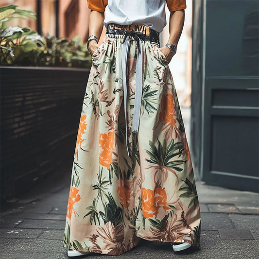 Oversize Lace Up Wide Leg Pants