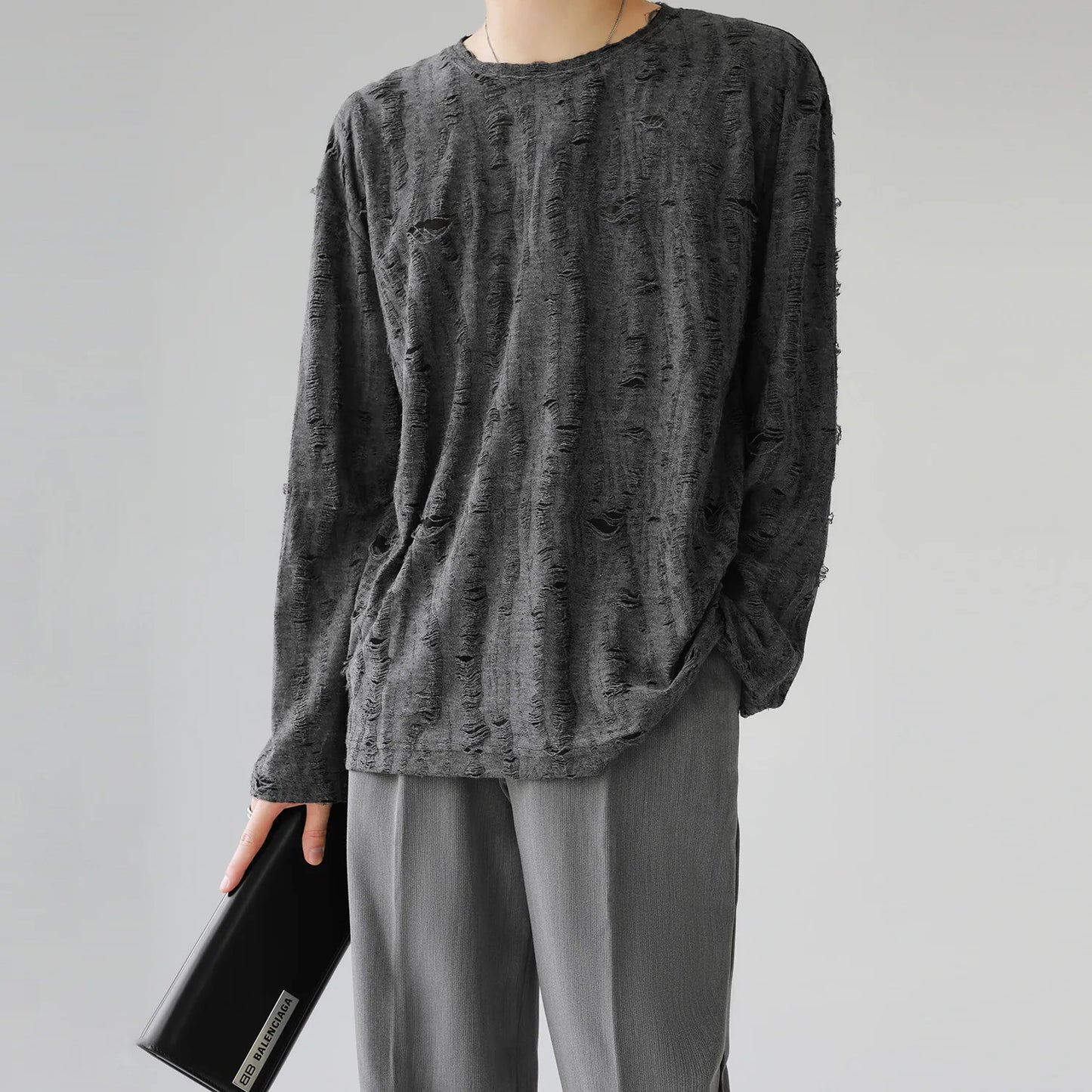 Retro Distressed Aesthetics Long Sleeve T-Shirt