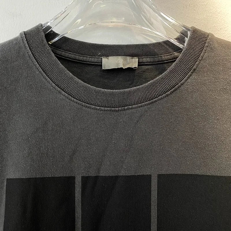 Lightning Stripe Retro Printed Cotton T-Shirt