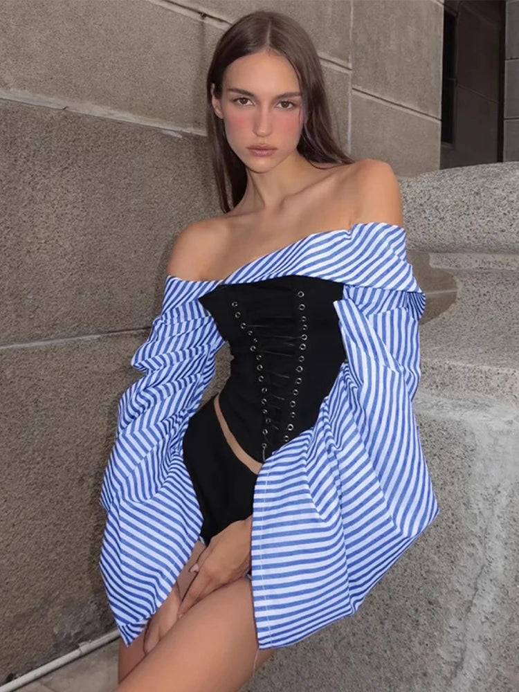 Vintage Patchwork Long Sleeve Two-Piece T-Shirt