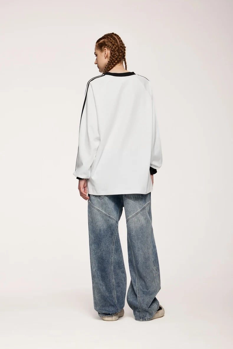 Graphic Football Jersey Loose Fit Shirt