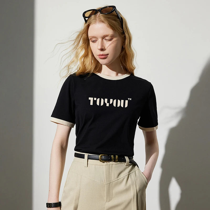 Elegant Floral Print Short Sleeve T-Shirt