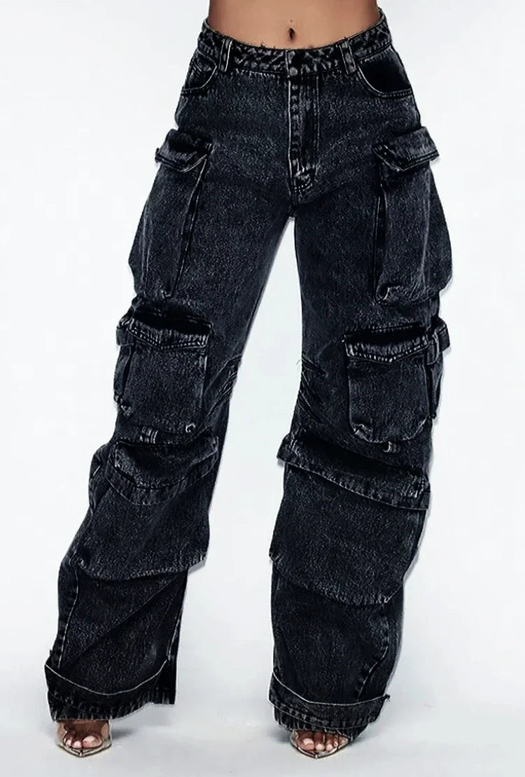 Retro Camouflage Wide Leg Casual Pants