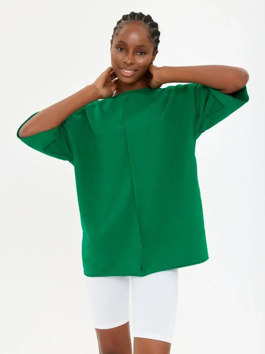 Soft Pink Oversized Cotton Women's T-Shirt